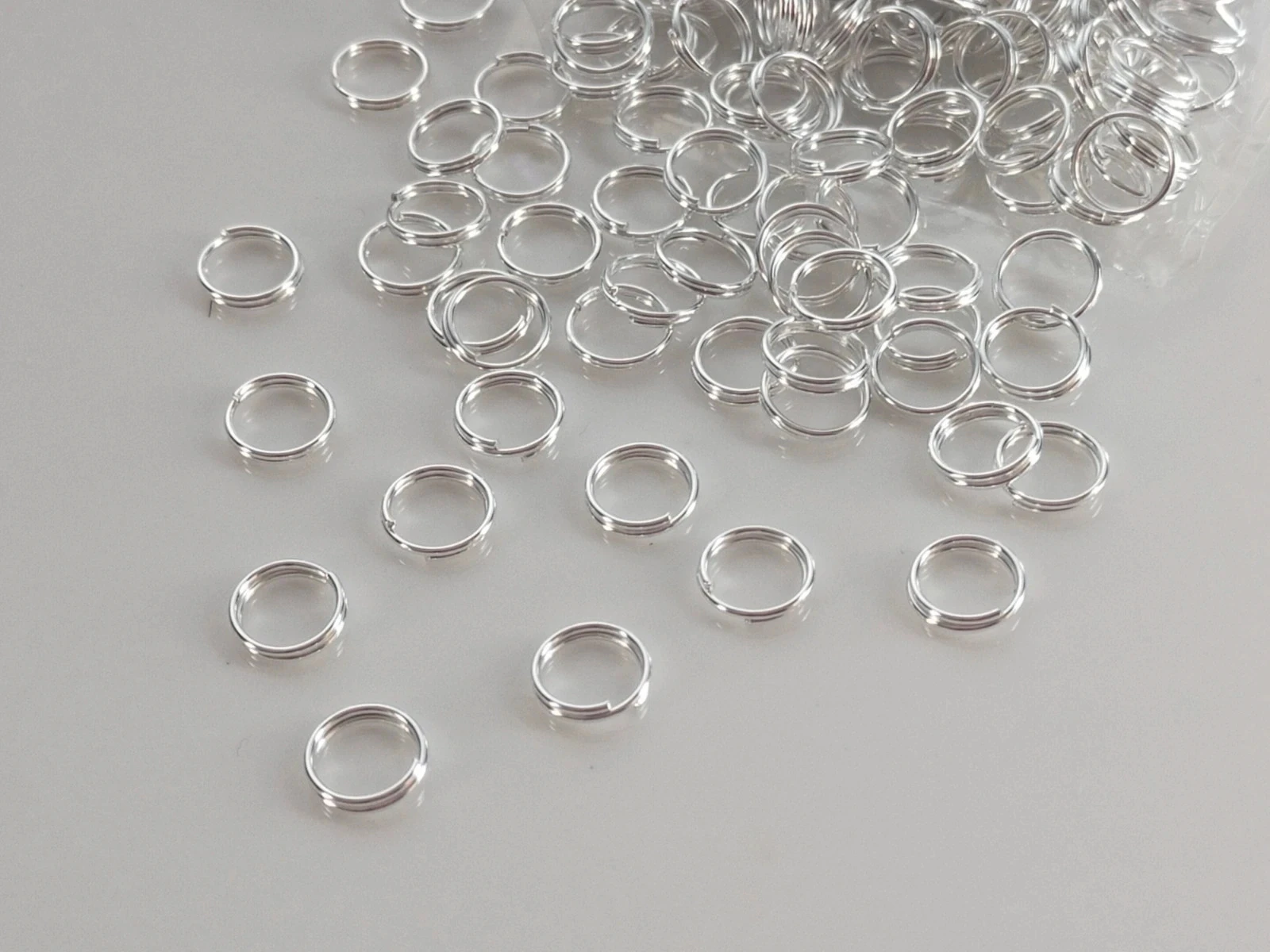 400 anillos dobles para joyería de 8 mm plateados Lote n.° 6764 – photo 2
